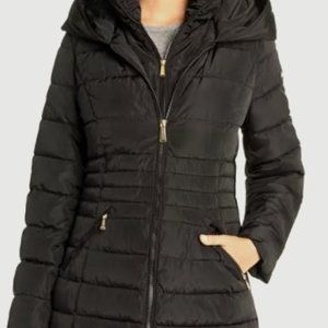 Laundry - W's M Black Zip-Front Puffer Coat